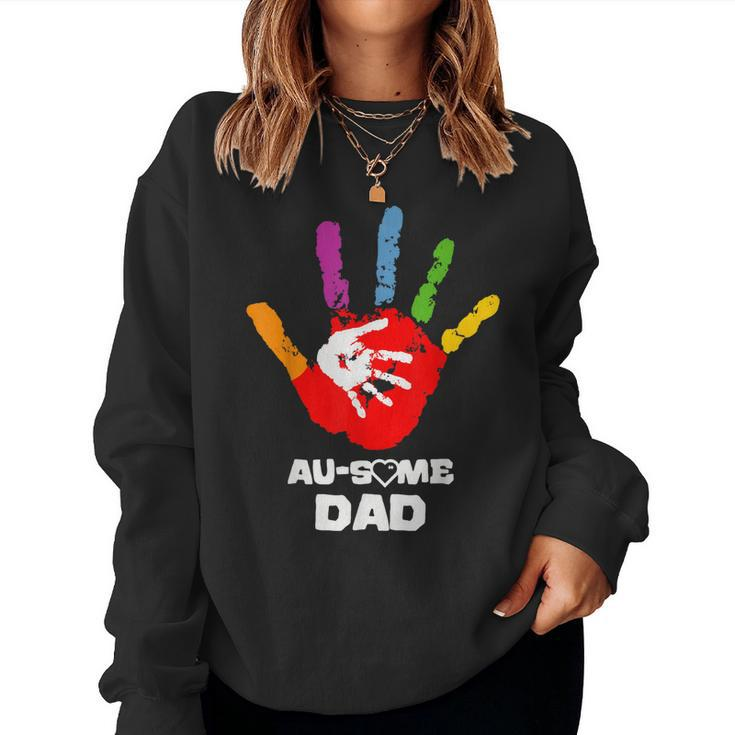 Proud Au-Some Dad Autism Awareness Autism Mom Autism Dad Sweatshirt