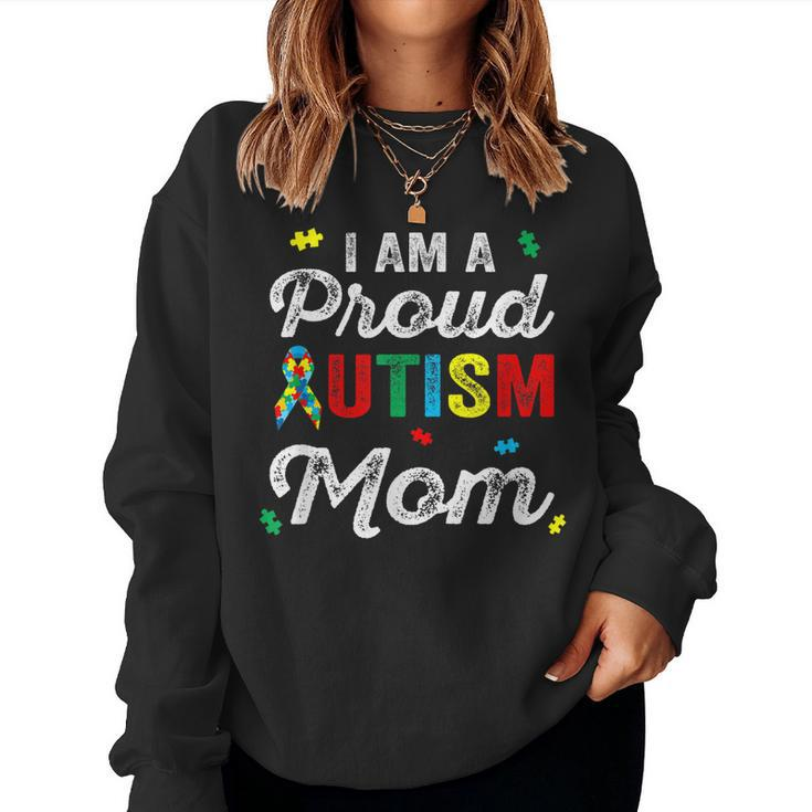 Im A Proud Autism Mom Awareness Puzzle Women Girls Women Sweatshirt