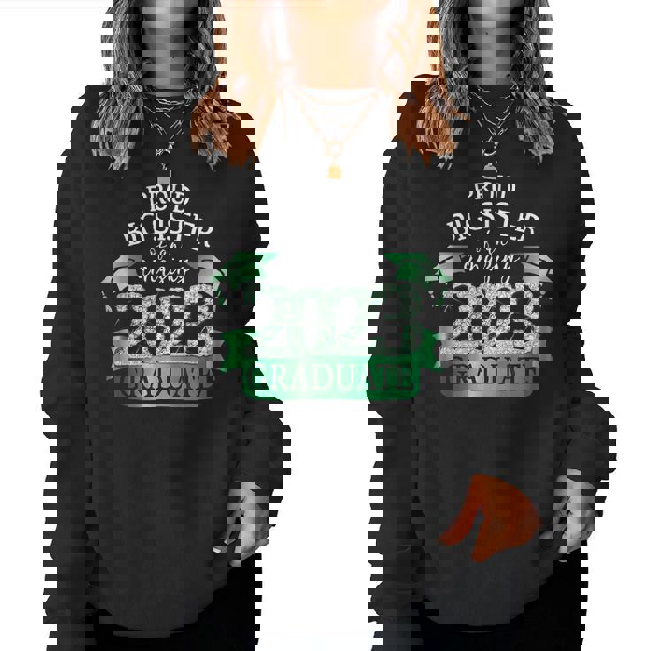 Proud Big Sister I 2023 Graduate Black Green Outfit Sweatshirt