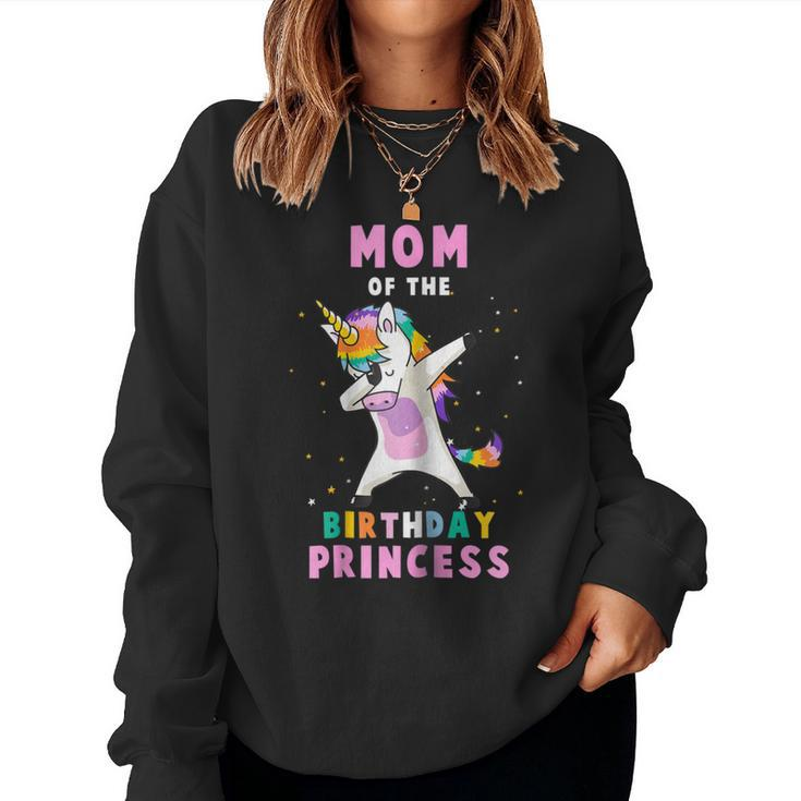 Proud Mom Of A Birthday Unicorn Dab Girl Women Sweatshirt