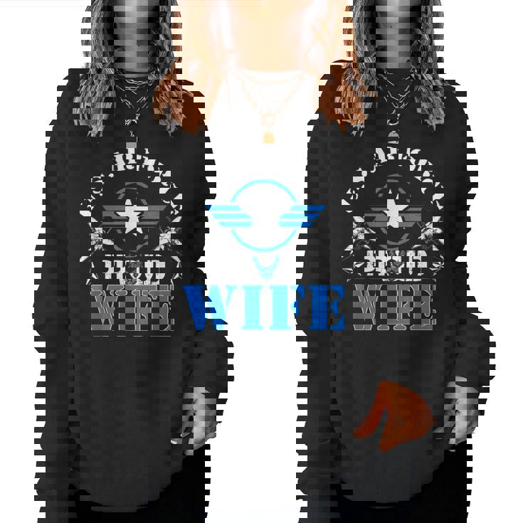 Proud Wife Us Air Force Usaf Veteran Women Sweatshirt