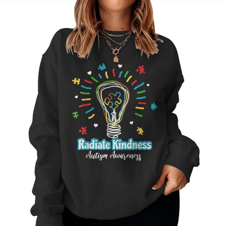 Radiate Kindness Lightbulb Radiate Kindness Teacher Women Sweatshirt