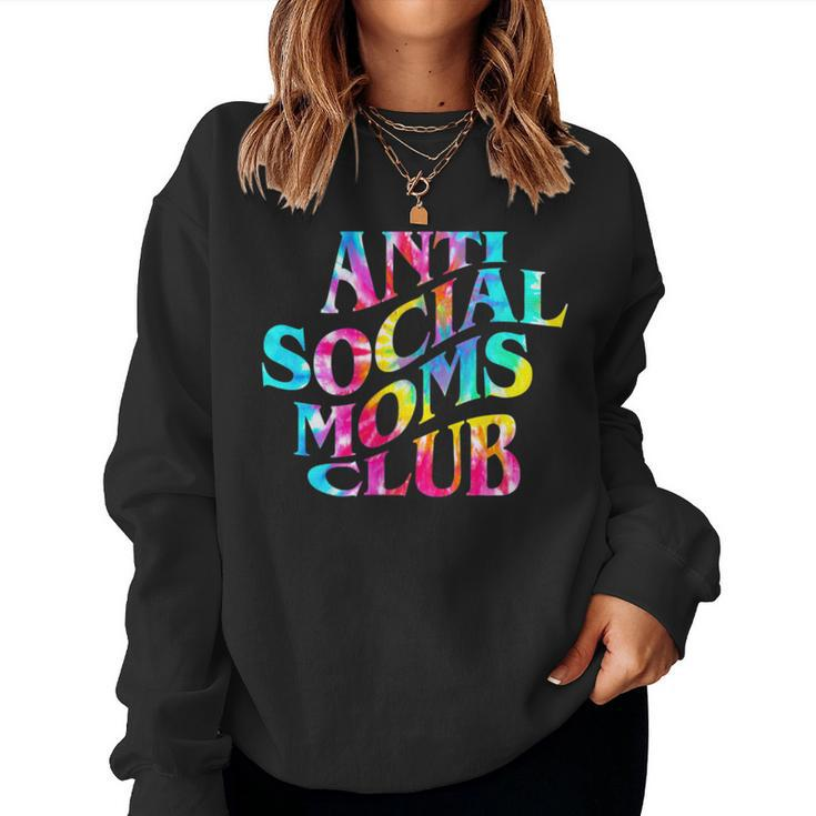 Retro Vintage Anti Social Moms Club Mom Life Mothers Day Women Crewneck Graphic Sweatshirt