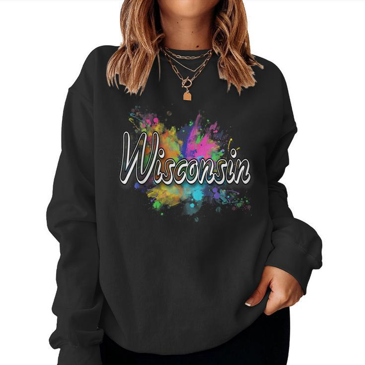 Retro Wisconsin Apparel For Men Women & Kids - Wisconsin Women Sweatshirt