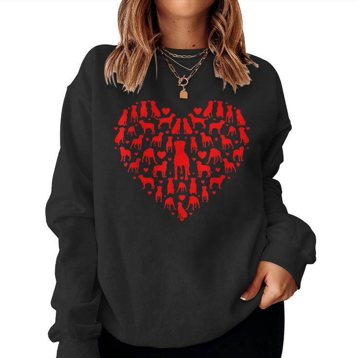 Rottweilers Hearts Love Dog Lover Men Women Valentines Day  V2 Women Crewneck Graphic Sweatshirt