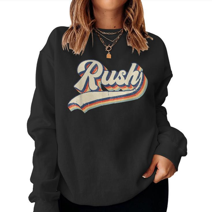 Rush Surname Vintage Retro Men Women Boy Girl Women Sweatshirt
