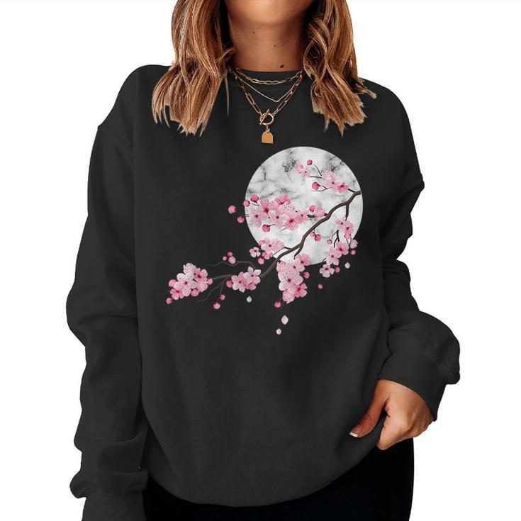 Sakura Cherry Blossom Japans Favorite Flower Funny  Women Crewneck Graphic Sweatshirt