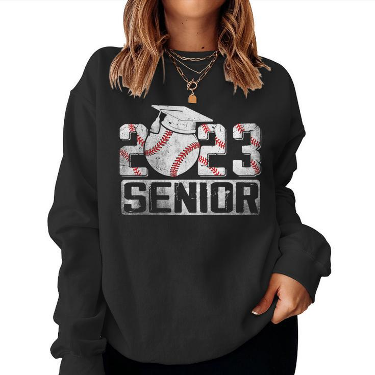Senior 2023 Baseball Player Class Of 2023 Graduate Boys Mom  Women Crewneck Graphic Sweatshirt