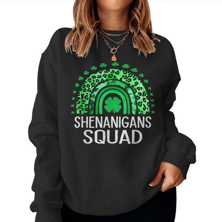 Shenanigans Squad  Irish St Patricks Day Rainbow Women  Women Crewneck Graphic Sweatshirt