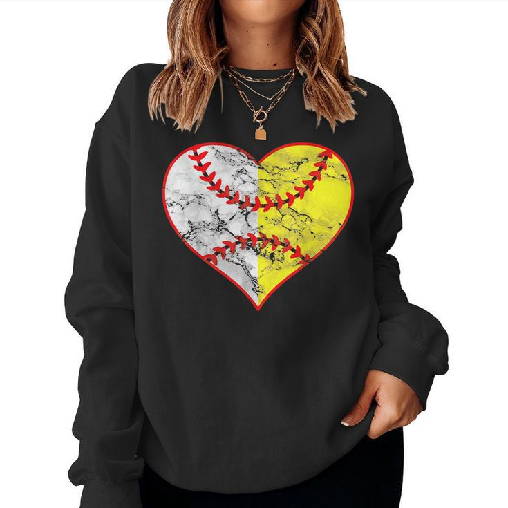 Softball Heart Mom Women Baseball Ideas Women Sweatshirt
