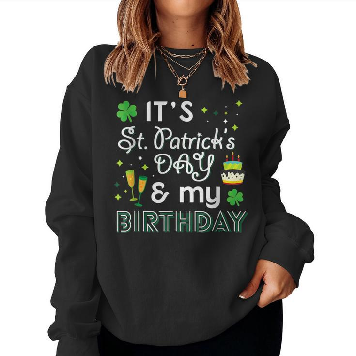 St Patricks Day Birthday 21St 50Th Funny Saint Paddys Women Crewneck Graphic Sweatshirt