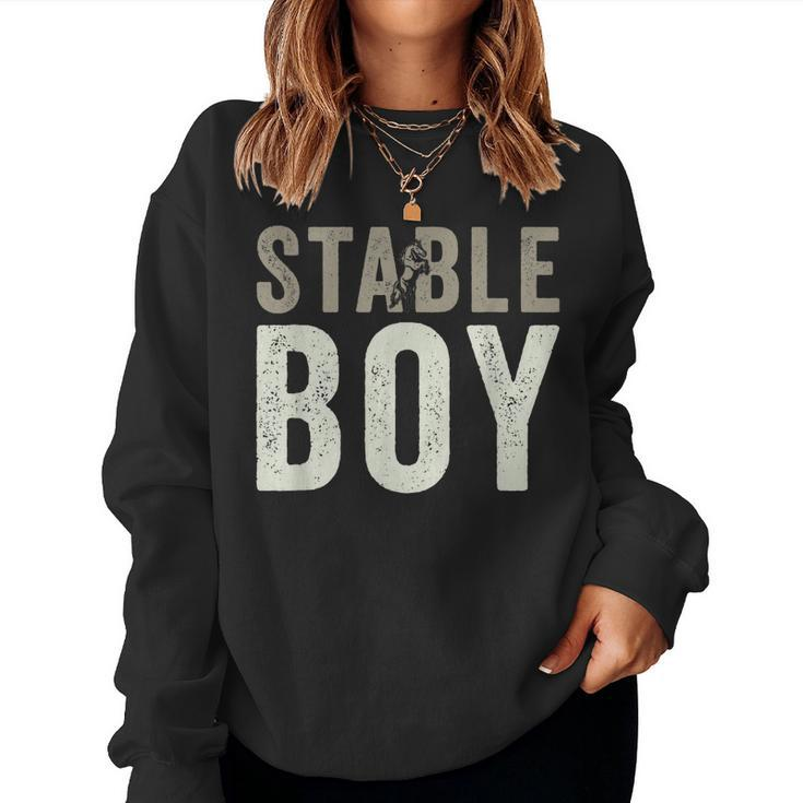Stable Boy T Horse Lover Equestrian Riding Women Sweatshirt