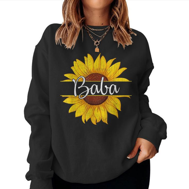 Summer Vintage Yellow Sunflower Graphic Sunflower Baba Women Sweatshirt