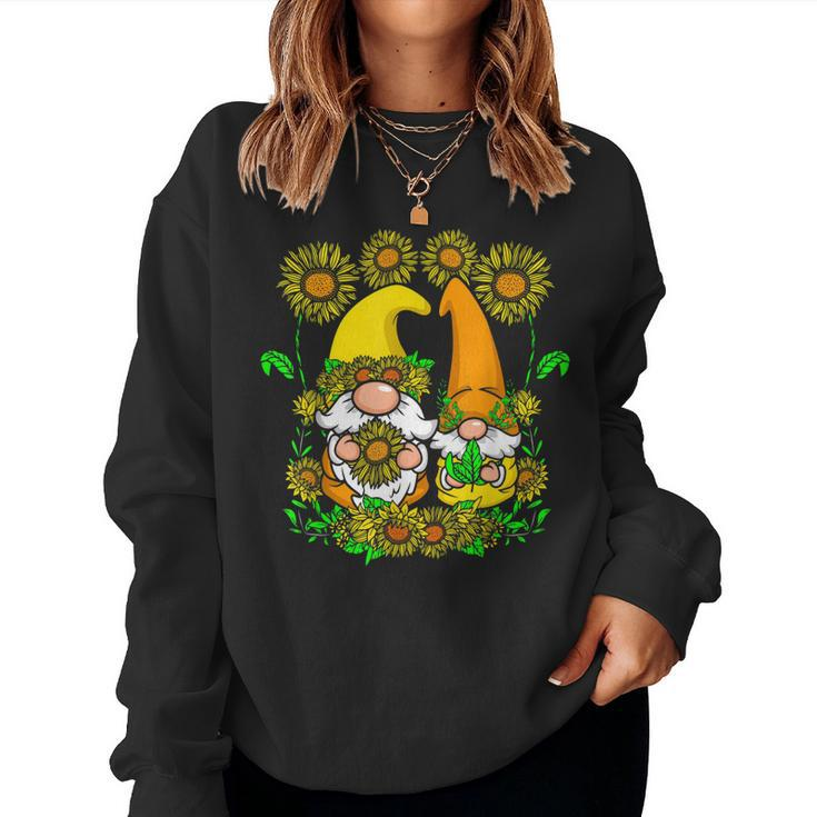 Sunflower Gnomes Lover Gardening Gnome Gardener Gnomies Women Sweatshirt