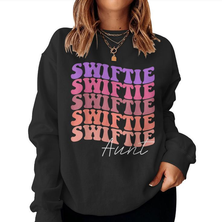 Swiftie Aunt Aunt Groovy Women Sweatshirt