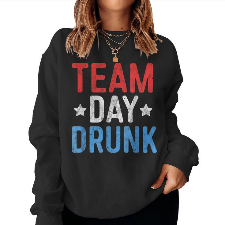 Team Day Drunk T Shirt 4Th July Patriotic Drinking Shirt Men Women Sweatshirt