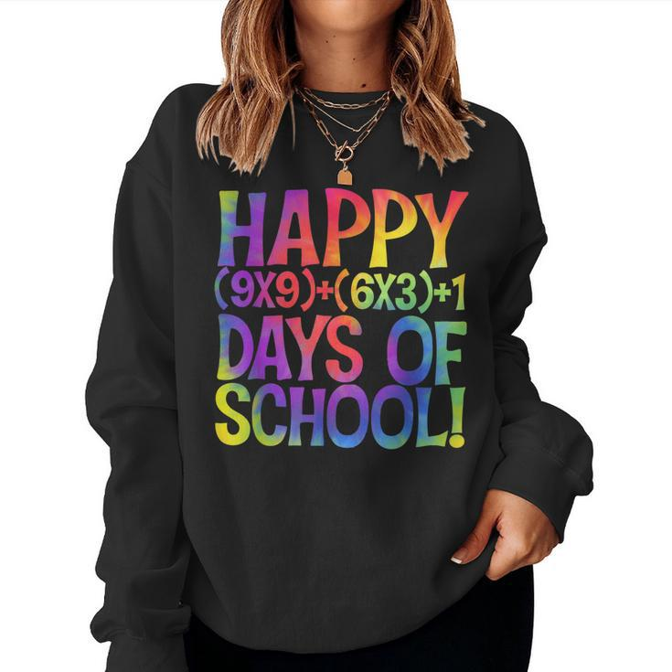 Tie Dye Math Formula 100 Days Of School For Teacher Student  Women Crewneck Graphic Sweatshirt