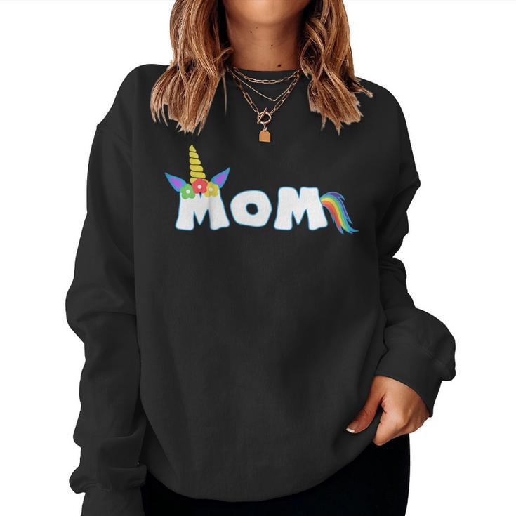 Unicorn Birthday Girl Shirt Mom Mommy Tee Women Sweatshirt