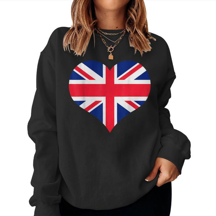 Union Jack British Flag Heart British Isles Mens Womens Women Sweatshirt