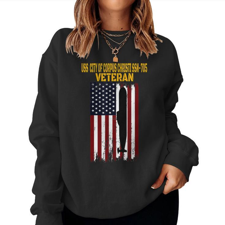 Uss City Of Corpus Christi Ssn-705 Submarine Veterans Day  Women Crewneck Graphic Sweatshirt