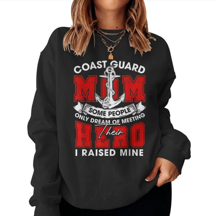 Veteran Quotes - Coast Guard Mom  Women Crewneck Graphic Sweatshirt