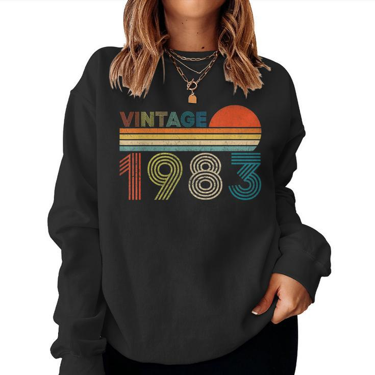 Vintage 1983 40 Years Old 40Th Birthday For Men Women Women Sweatshirt