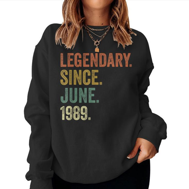 Vintage June 1989 30Th Birthday Men Women Women Sweatshirt