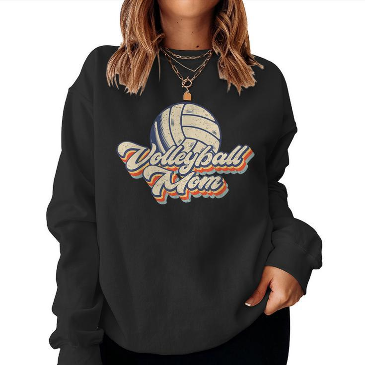 Volleyball Mom Mama Vintage Retro Women Women Sweatshirt