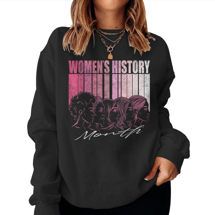 Womens History Month For Feminist Womens Rights March Month  Women Crewneck Graphic Sweatshirt