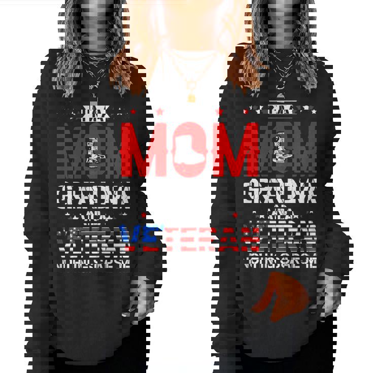 Womens Im A Mom Grandma And A Veteran Female Veteran Grandmother