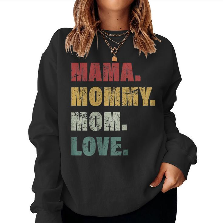 Womens Mama Mommy Mom Cool Mother Design Mothers Day Moms Womens  Women Crewneck Graphic Sweatshirt