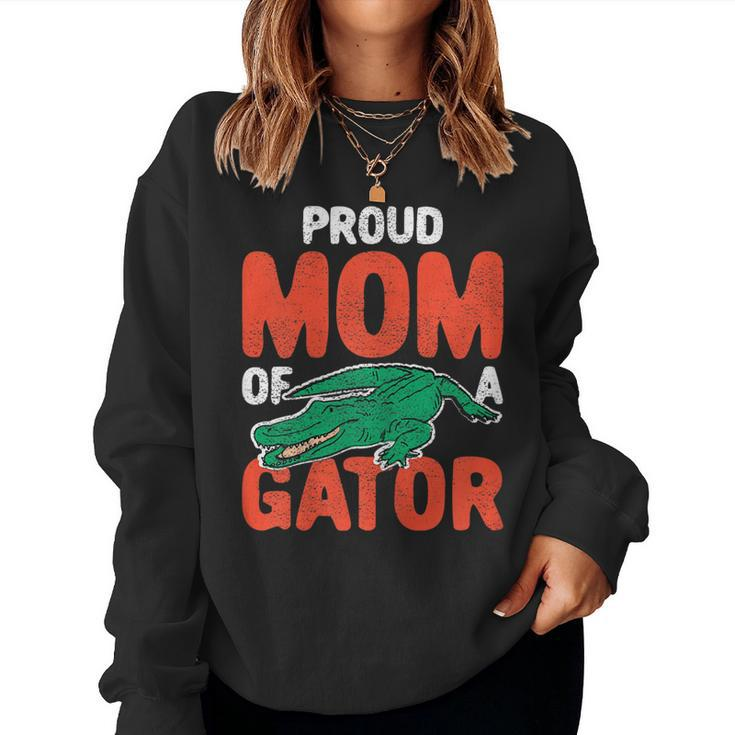 Womens Proud Gator Mom Crocodile Costume Alligator  Women Crewneck Graphic Sweatshirt