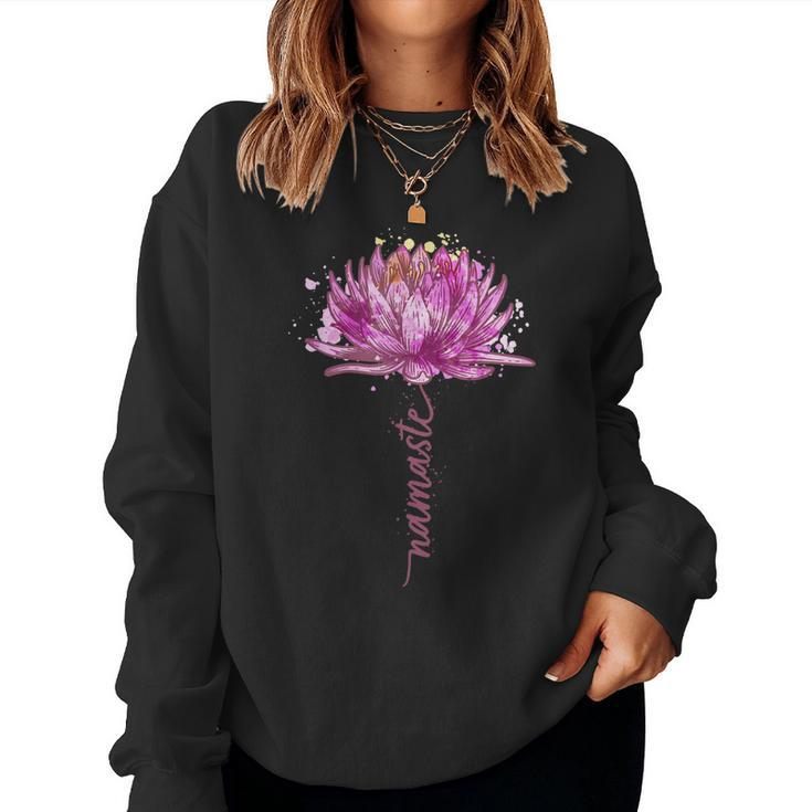 Yoga Namaste Lotus Flower Yoga Water-Lily Yoga Women Sweatshirt