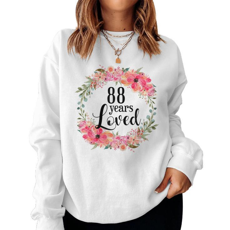 Womens 88Th Birthday 88 Years Old Loved Awesome Since 1933 Women Sweatshirt
