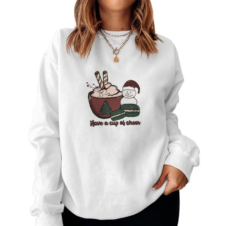 Christmas Have A Cup Of Cheer V2 Women Crewneck Graphic Sweatshirt