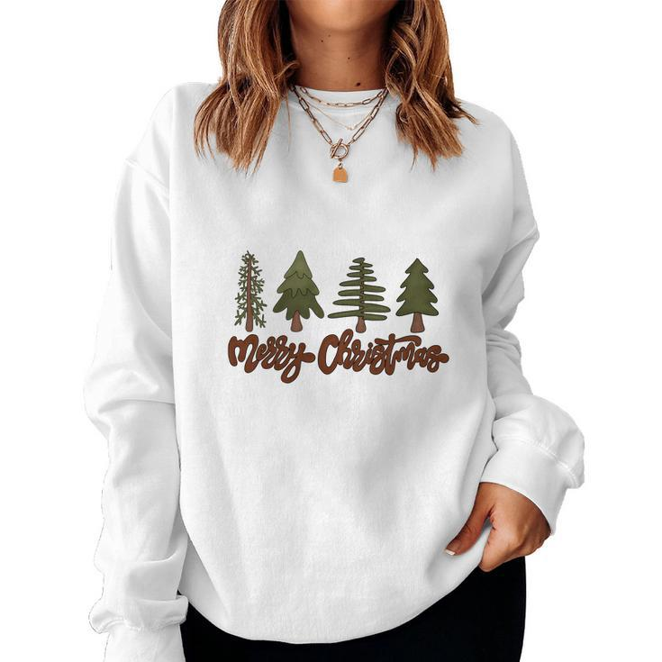 Christmas Tree Merry Christmas V2 Women Crewneck Graphic Sweatshirt
