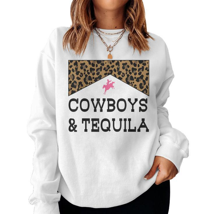 Cowboys And Tequila Western Tequila Drinking Lover Women Sweatshirt