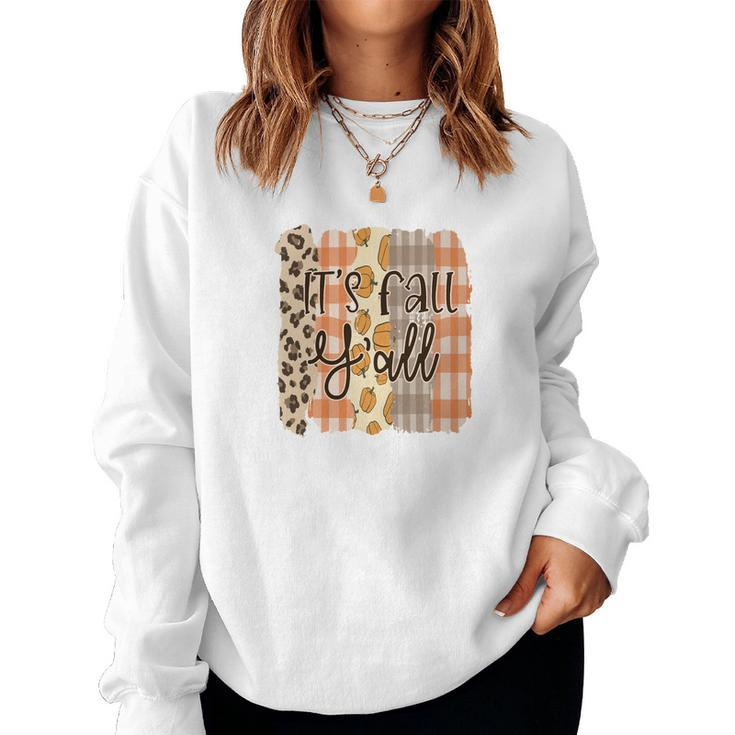 Funny Fall It Is Fall Yall Thanksgiving Gifts Women Crewneck Graphic Sweatshirt - Thegiftio