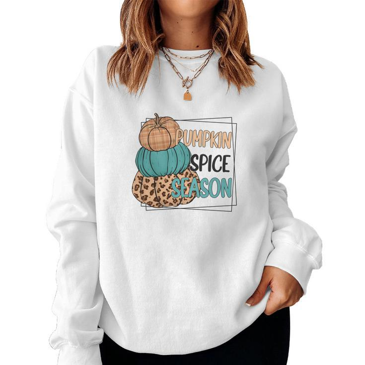 Funny Fall Pumpkin Spice Season Women Crewneck Graphic Sweatshirt