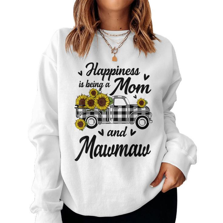 Happiness Is Being A Mom And Mawmaw Sunflower Sweatshirt