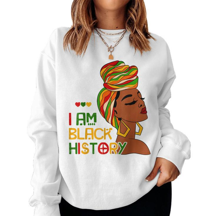 I Am Black History Month African American For Womens Girls  V2 Women Crewneck Graphic Sweatshirt