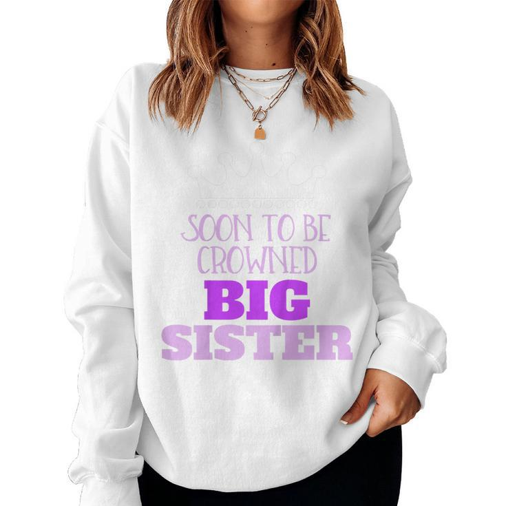 Kids Big Sister Baby Reveal Pregnancy Sibling Women Sweatshirt