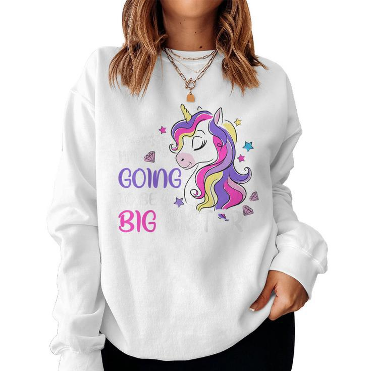 Kids Im Going To Be A Big Sister Unicorn Women Sweatshirt