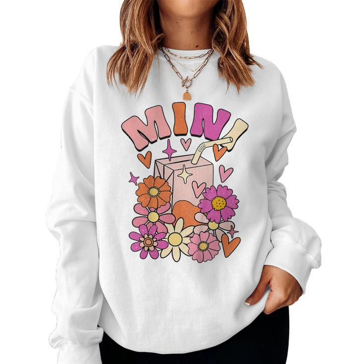 Kids Mama & Mini Mommy & Daughter Mommy & Me Groovy Matching Women Sweatshirt