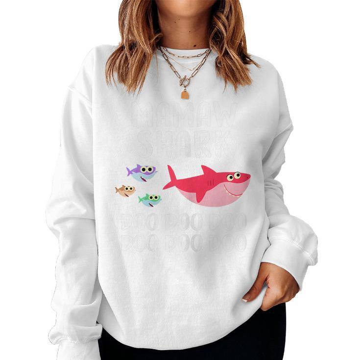 Mamaw Shark Shirt For Matching Family Tee Women Sweatshirt