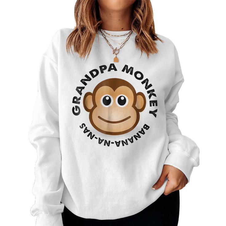 Monkey T Grandpa Monkey Banana Matching Family Women Sweatshirt