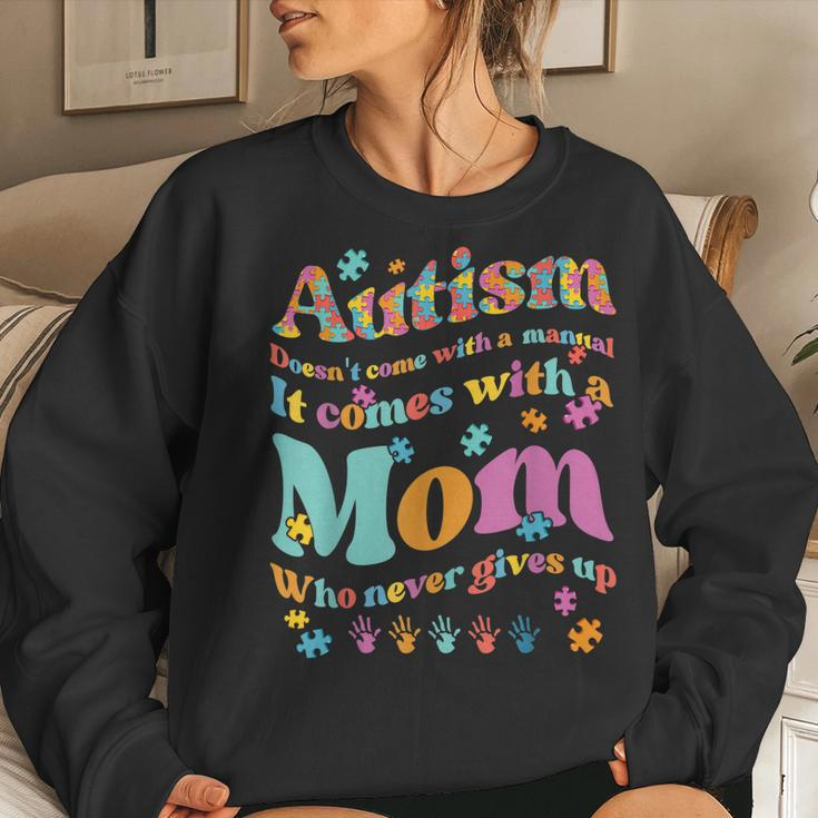 Autism Mom Life Autism Awareness Month Mama Autistic Vintage Women Sweatshirt Gifts for Her