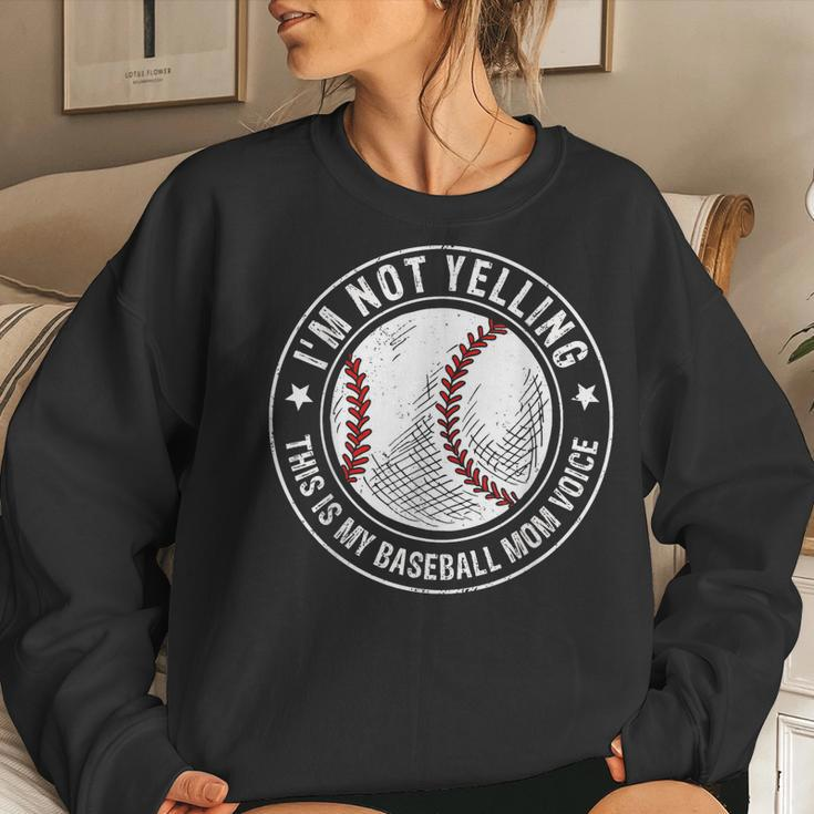 Womens Baseball Mom Voice Baseball Mama Women Sweatshirt Gifts for Her