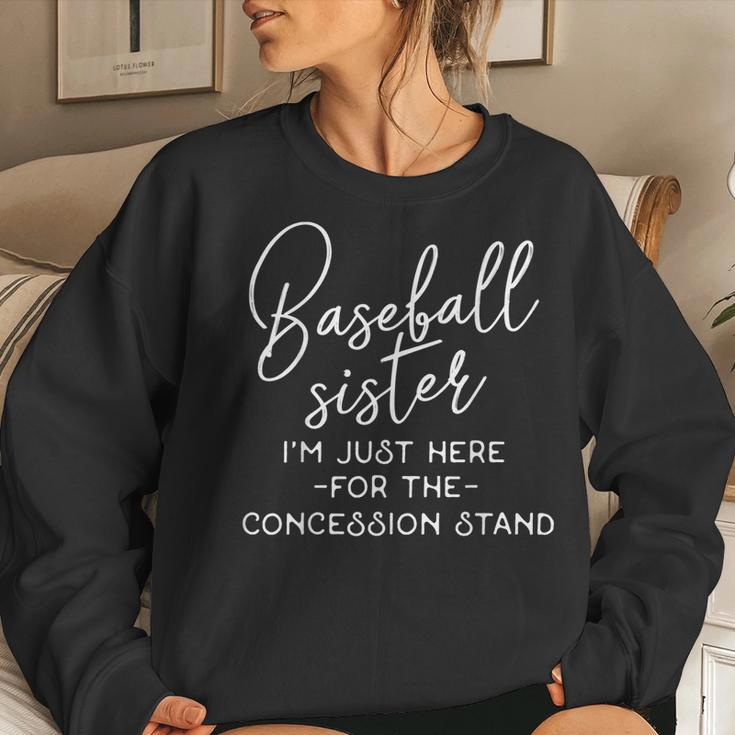 Baseball Quote Baseball Sister Women Sweatshirt Gifts for Her