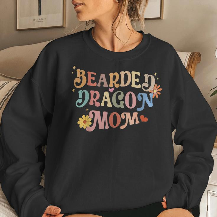 Bearded Dragon Mom Retro Colorful Bearded Dragon Women Sweatshirt Gifts for Her
